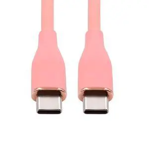 Colorful USB-C 480Mbps Type-C Male to Male Cable Ultra Soft High Flex 65W Hyper Super Flexible Cord Pink 2M Colorful USB-C 480Mbps Type-C Male to Male Cable Ultra Soft High Flex 65W Hyper Super Flexible Cord Pink 2M