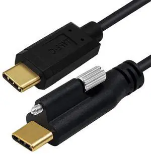 USB C to C Cable,USB C Male to Male Fast Charging Data Transfer Extension Cable with Screws USB C to C Cable,USB C Male to Male Fast Charging Data Transfer Extension Cable with Screws