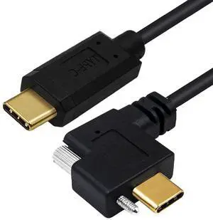 USB C to C Cable,USB C Male to Male Fast Charging Data Transfer 90 Degree Angled Flat Extension Cable with Screws USB C to C Cable,USB C Male to Male Fast Charging Data Transfer 90 Degree Angled Flat Extension Cable with Screws