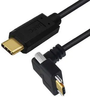USB C to C Cable,USB C Male to Male Fast Charging Data Transfer 90 Degree Angled Extension Cable with Screws USB C to C Cable,USB C Male to Male Fast Charging Data Transfer 90 Degree Angled Extension Cable with Screws