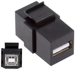USB2.0 A Female to Type-B Female Extension Keystone Jack Coupler Adapter for Wall Plate Panel USB Cable USB2.0 A Female to Type-B Female Extension Keystone Jack Coupler Adapter for Wall Plate Panel USB Cable