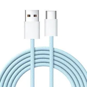 Cable USB-C Type C Male to Type-A Male 15W 5V3A Power 480Mbps Data Cable Blue Sleeve for Phone & Tablet (100cm) Cable USB-C Type C Male to Type-A Male 15W 5V3A Power 480Mbps Data Cable Blue Sleeve for Phone & Tablet (100cm)