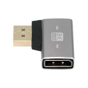 DisplayPort 1.4 to DP Ultra-HD UHD 8K 60hz 4K 144hz Up Angled Male to Female 90 Degree for Video PC Laptop Monitor DisplayPort 1.4 to DP Ultra-HD UHD 8K 60hz 4K 144hz Up Angled Male to Female 90 Degree for Video PC Laptop Monitor