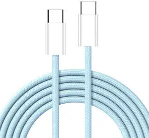 USB-C Type C Male to Male PD 27W 65W Power 480Mbps Data Cable Blue Sleeve for Phone & Tablet & Laptop 20cm USB-C Type C Male to Male PD 27W 65W Power 480Mbps Data Cable Blue Sleeve for Phone & Tablet & Laptop 20cm