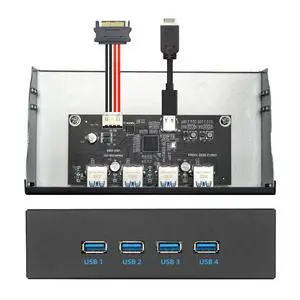 10Gbps USB 3.1 Type-A HUB 4 Ports Front Panel to Motherboard Type-E Connector Cable 10Gbps for 5.25" CD-ROM Bay Tray 10Gbps USB 3.1 Type-A HUB 4 Ports Front Panel to Motherboard Type-E Connector Cable 10Gbps for 5.25" CD-ROM Bay Tray