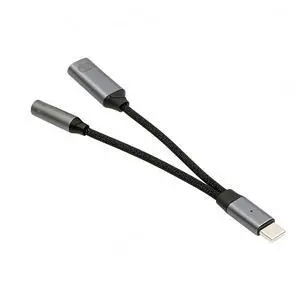 USB-C Type-C Male to 3.5mm Female Audio DAC AUX Music 16bit 48kHz & 100W PD Power Cable for Laptop Tablet Phone USB-C Type-C Male to 3.5mm Female Audio DAC AUX Music 16bit 48kHz & 100W PD Power Cable for Laptop Tablet Phone