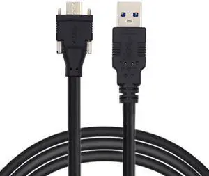 5 Meters USB 3.1 Type-C Dual Locking Connector to Standard USB3.0 Data Cable for Camera with Panel Mount Screw 5 Meters USB 3.1 Type-C Dual Locking Connector to Standard USB3.0 Data Cable for Camera with Panel Mount Screw