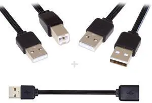 3pcs/lot 13cm USB 2.0 Type-A to Type-B Type-A Female Extension Male Data Flat Slim Cable for Printer Disk & Phone 3pcs/lot 13cm USB 2.0 Type-A to Type-B Type-A Female Extension Male Data Flat Slim Cable for Printer Disk & Phone