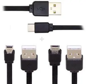 3pcs/lot 13cm USB 2.0 Type-A to Mini Micro USB Type-C Male Data Flat Slim FPC Cable for FPV & Disk & Phone 3pcs/lot 13cm USB 2.0 Type-A to Mini Micro USB Type-C Male Data Flat Slim FPC Cable for FPV & Disk & Phone