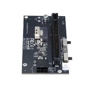 Slimline SFF-8654 74Pin 8X to PCIE PCI-Express 16x Adapter TGX with PCI-E 6Pin Power Switch Port Slimline SFF-8654 74Pin 8X to PCIE PCI-Express 16x Adapter TGX with PCI-E 6Pin Power Switch Port