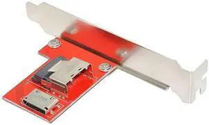 PCI-Express 4.0 Mini SAS SFF-8087 to Oculink SFF-8611 SFF-8612 PCBA Female Adapter with Bracket PCI-Express 4.0 Mini SAS SFF-8087 to Oculink SFF-8611 SFF-8612 PCBA Female Adapter with Bracket