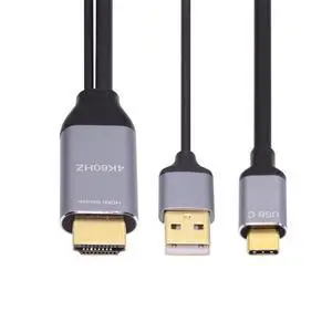 Reversible 4k@60hz HDMI 1.4 Source Male to USB 3.1 Type C USB-C Displays Male HDTV Cable for Laptop Monitor 1.8m Reversible 4k@60hz HDMI 1.4 Source Male to USB 3.1 Type C USB-C Displays Male HDTV Cable for Laptop Monitor 1.8m