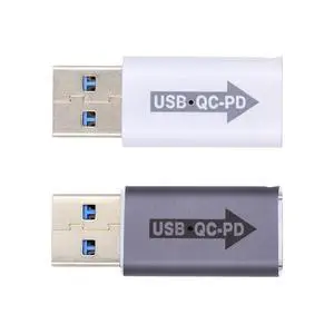 2pcs/lot 5Gbps QC to PD USB 2.0 A Male to USB-C Type C Female Data Power Adapter for Laptop Tablet Phone 2pcs/lot 5Gbps QC to PD USB 2.0 A Male to USB-C Type C Female Data Power Adapter for Laptop Tablet Phone