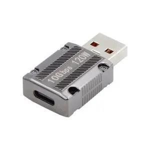 Female USB-C USB 3.1 Type C to 120W 10Gbps USB 3.0 A Male Data Power Adapter Alloy Shell for Laptop Tablet Mobile Phone Female USB-C USB 3.1 Type C to 120W 10Gbps USB 3.0 A Male Data Power Adapter Alloy Shell for Laptop Tablet Mobile Phone