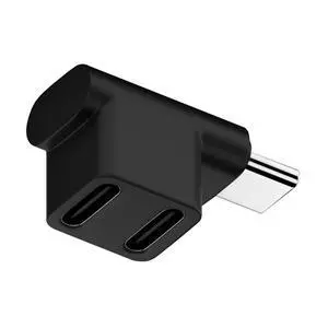 USB3.0 Type C Male 10Gbps to Dual Female Power Data Splitter Adapter Up Angled Compatible with Steam Deck Laptop USB3.0 Type C Male 10Gbps to Dual Female Power Data Splitter Adapter Up Angled Compatible with Steam Deck Laptop
