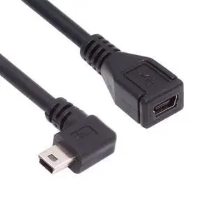 90 Degree Right Angled Mini USB 5Pin Male to Female Extension Cable for GPS Camera 30cm 90 Degree Right Angled Mini USB 5Pin Male to Female Extension Cable for GPS Camera 30cm