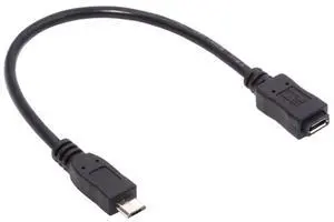 5Pin Micro USB 2.0 Type 5Pin Full Pin Connected Male to Female Cable for Tablet & Phone & OTG Extension (20cm) 5Pin Micro USB 2.0 Type 5Pin Full Pin Connected Male to Female Cable for Tablet & Phone & OTG Extension (20cm)