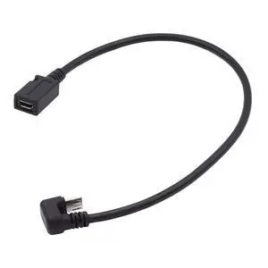Micro USB 2.0 5Pin Male to Female Extension Power Data Cable Opposite U Shape Back Angled Type for Laptop Phone Micro USB 2.0 5Pin Male to Female Extension Power Data Cable Opposite U Shape Back Angled Type for Laptop Phone