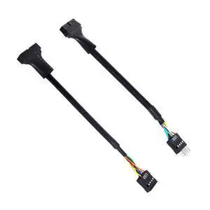 2pcs USB 2.0 9Pin to USB 3.0 20pin Housing Header Female Cable Reversible for Motherboard 2pcs USB 2.0 9Pin to USB 3.0 20pin Housing Header Female Cable Reversible for Motherboard