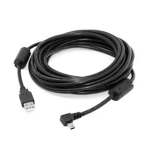 Mini USB B Type 5pin Male Left Angled 90 Degree to USB 2.0 Male Data Cable 5 Meters with EMI Ferrite Core Mini USB B Type 5pin Male Left Angled 90 Degree to USB 2.0 Male Data Cable 5 Meters with EMI Ferrite Core