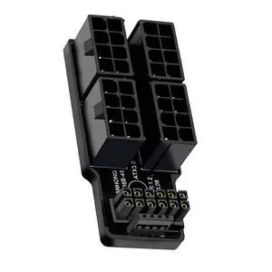 Up Angled 90 Degree ATX3.0 PCI-E 5.0 Power Modular 12VHPWR Adapter to Four ATX 8P for 4080 5090TI 16Pin 12+4P Graphics Card Up Angled 90 Degree ATX3.0 PCI-E 5.0 Power Modular 12VHPWR Adapter to Four ATX 8P for 4080 5090TI 16Pin 12+4P Graphics Card