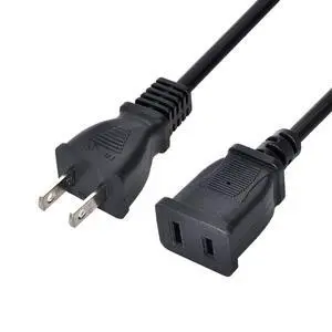 Straight Connector USA Outlet Saver Power Extension Cord Cable 2-Prong 2 Outlets for NEMA 1-15P to NEMA 1-15R 50cm Straight Connector USA Outlet Saver Power Extension Cord Cable 2-Prong 2 Outlets for NEMA 1-15P to NEMA 1-15R 50cm
