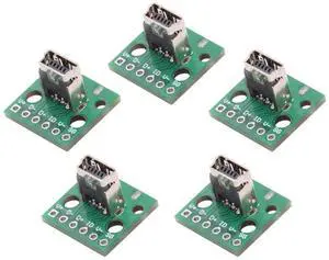 5-piece Set of DIY OEM USB2.0-MINI Female with PCB Board 6Pin Contact (Vertical) Assembly Solder Type 5-piece Set of DIY OEM USB2.0-MINI Female with PCB Board 6Pin Contact (Vertical) Assembly Solder Type