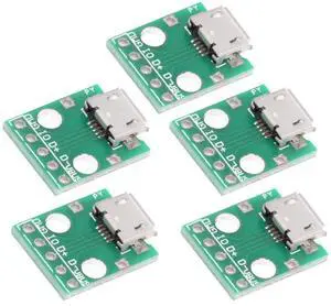 5-piece Set of DIY OEM USB2.0-Micro Female Horizontal with PCB Board 6Pin Contact (flanged Edge) Assembly Solder Type 5-piece Set of DIY OEM USB2.0-Micro Female Horizontal with PCB Board 6Pin Contact (flanged Edge) Assembly Solder Type