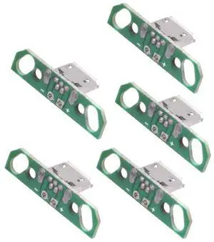5-piece Set of DIY OEM USB2.0-Micro Female Vertical with PCB Board 2Pin Contact (Curled Edge) Assembly Solder Type 5-piece Set of DIY OEM USB2.0-Micro Female Vertical with PCB Board 2Pin Contact (Curled Edge) Assembly Solder Type