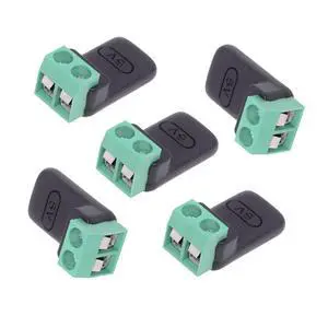 5pcs/Set DIY OEM Repair Solderless Connector Type-C Female Socket OTG Connector to 2Pin Terminal Output DIY OEM DC 5V Power 5pcs/Set DIY OEM Repair Solderless Connector Type-C Female Socket OTG Connector to 2Pin Terminal Output DIY OEM DC 5V Power