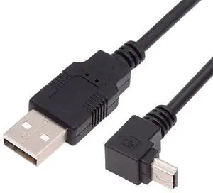 Mini USB B Type 5pin Male Up Angled 90 Degree to USB 2.0 Male Power Data Cable 50CM Mini USB B Type 5pin Male Up Angled 90 Degree to USB 2.0 Male Power Data Cable 50CM