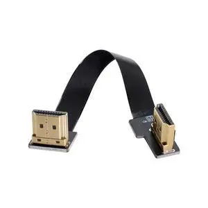 CYFPV Dual 90 Degree Right-Up Angled HDMI Type A Male to Male HDTV FPC Flat Cable for FPV HDTV Multicopter Aerial Photography 80cm CYFPV Dual 90 Degree Right-Up Angled HDMI Type A Male to Male HDTV FPC Flat Cable for FPV HDTV Multicopter Aerial Photography 80cm