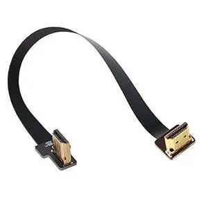 CYFPV Dual 90 Degree Right-Up Angled HDMI Type A Male to Male HDTV FPC Flat Cable for FPV HDTV Multicopter Aerial Photography 30cm CYFPV Dual 90 Degree Right-Up Angled HDMI Type A Male to Male HDTV FPC Flat Cable for FPV HDTV Multicopter Aerial Photography 30cm