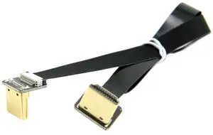 CYFPV Dual 90 Degree Down Angled HDMI Type A Male to Male HDTV FPC Flat Cable 50cm for FPV HDTV Multicopter Aerial Photography CYFPV Dual 90 Degree Down Angled HDMI Type A Male to Male HDTV FPC Flat Cable 50cm for FPV HDTV Multicopter Aerial Photography