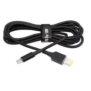 USB-C 100W 20V Input to Rectangular Jack PD Power 65W Output Charge Cable Support QC PD Type-C for Thinkpad X1 Legion Y7000P Laptop USB-C 100W 20V Input to Rectangular Jack PD Power 65W Output Charge Cable Support QC PD Type-C for Thinkpad X1 Legion Y7000P Laptop