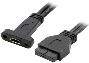 Single Port USB 3.1 Type C USB-C Female to USB 3.0 Motherboard 19pin Header Cable 40cm Single Port USB 3.1 Type C USB-C Female to USB 3.0 Motherboard 19pin Header Cable 40cm