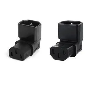 2pcs IEC Male C14 to Up & Down Direction Right Angled 90 Degree IEC Female C13 Power Extension Adapter AC Convertor 2pcs IEC Male C14 to Up & Down Direction Right Angled 90 Degree IEC Female C13 Power Extension Adapter AC Convertor