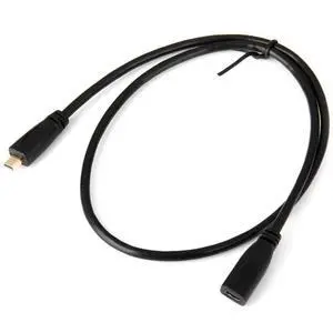 HDMI 1.4 Type D Micro HDMI Male to Micro HDMI Female M/F Extension Cable 30cm HDMI 1.4 Type D Micro HDMI Male to Micro HDMI Female M/F Extension Cable 30cm
