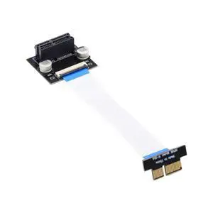 PCI-E Express 1X Slot Riser Card Extender Extension Angled Ribbon Flex Relocate Cable 10cm Low Profile PCI-E Express 1X Slot Riser Card Extender Extension Angled Ribbon Flex Relocate Cable 10cm Low Profile