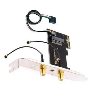 Card Wireless NGFF A/E-Key WiFi Card to PCI-E Express 1x Adapter for WLAN Wifi6 Wifi7 Bluetooth (PCIE to A+E) Card Wireless NGFF A/E-Key WiFi Card to PCI-E Express 1x Adapter for WLAN Wifi6 Wifi7 Bluetooth (PCIE to A+E)