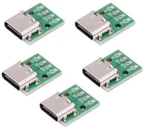 5PCS Type-C Female DIY OEM Connector with PCBA 4pin USB2.0 Pinout Contact (Solder Wire Type) 5PCS Type-C Female DIY OEM Connector with PCBA 4pin USB2.0 Pinout Contact (Solder Wire Type)