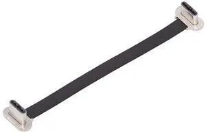 Ultra Slim Flat USB-C Male to Male 65W Fast Charge Cable Dual Angled USB2.0 70mm for Laptop Tablet Phone (Same Direction Silver Plug) Ultra Slim Flat USB-C Male to Male 65W Fast Charge Cable Dual Angled USB2.0 70mm for Laptop Tablet Phone (Same Direction Silver Plug)