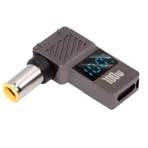 USB-C Type-C Smart LED Display Input to 100W Output DC 7.9x5.4mm Jack Power 20V 5A PD Charge 65W Adapter for Laptop USB-C Type-C Smart LED Display Input to 100W Output DC 7.9x5.4mm Jack Power 20V 5A PD Charge 65W Adapter for Laptop