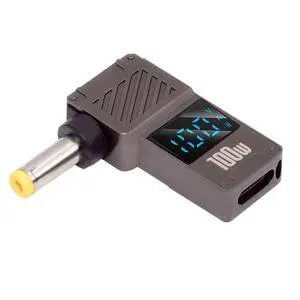 USB-C Type-C Smart LED Display Input to 100W Output DC 4.8x1.7mm Jack Power 20V 5A PD Charge 65W Adapter for Laptop USB-C Type-C Smart LED Display Input to 100W Output DC 4.8x1.7mm Jack Power 20V 5A PD Charge 65W Adapter for Laptop