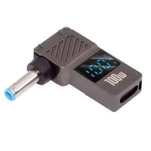 USB-C Type-C Smart LED Display Input to 100W Output DC 4.5x3.0mm Jack Power 20V 5A PD Charge 65W Adapter for Laptop USB-C Type-C Smart LED Display Input to 100W Output DC 4.5x3.0mm Jack Power 20V 5A PD Charge 65W Adapter for Laptop