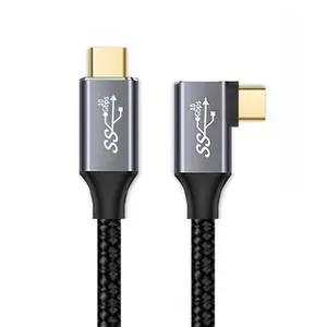 10Gbps USB-C USB 3.1 Type C Gen2 Male Data Video 100W Cable 90 Degree Left Right Angled with E-Marker 50cm 10Gbps USB-C USB 3.1 Type C Gen2 Male Data Video 100W Cable 90 Degree Left Right Angled with E-Marker 50cm