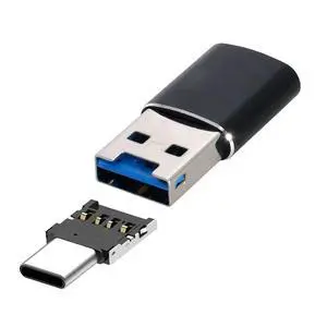 USB 3.0 to Micro SD SDXC TF Card Reader with Micro Type-C USB-C OTG Adapter for Tablet/Cell Phone USB 3.0 to Micro SD SDXC TF Card Reader with Micro Type-C USB-C OTG Adapter for Tablet/Cell Phone