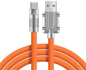 Type A USB-A to USB-C Liquid Silicone Ultra Soft 120W Power USB2.0 Data Orange Cable Fast Charge for Laptop Tablet Phone 100CM Type A USB-A to USB-C Liquid Silicone Ultra Soft 120W Power USB2.0 Data Orange Cable Fast Charge for Laptop Tablet Phone 100CM