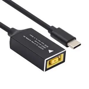 Rectangle 11.0 * 4.5mm Jack Input to USB-C Type-C Power Plug Charge Cable for PD9V 15V 20V 65W Laptop Phone Rectangle 11.0 * 4.5mm Jack Input to USB-C Type-C Power Plug Charge Cable for PD9V 15V 20V 65W Laptop Phone