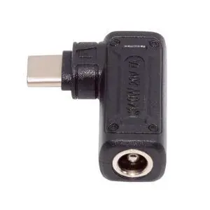 DC Jack 5.5x2.5mm Input to USB-C Type-C Angled 90 Degree Power Plug 140W 100W Charge Adapter for Laptop Phone DC Jack 5.5x2.5mm Input to USB-C Type-C Angled 90 Degree Power Plug 140W 100W Charge Adapter for Laptop Phone